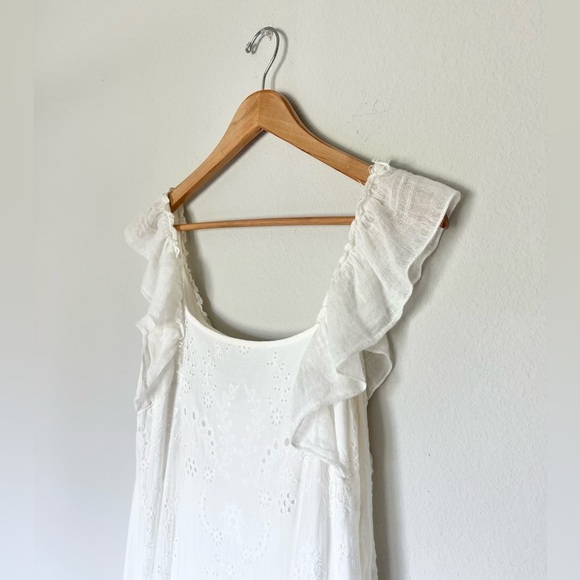 Anthropologie Payal Jain Fallon Eyelet Maxi Dress in White - Picture 8 of 13